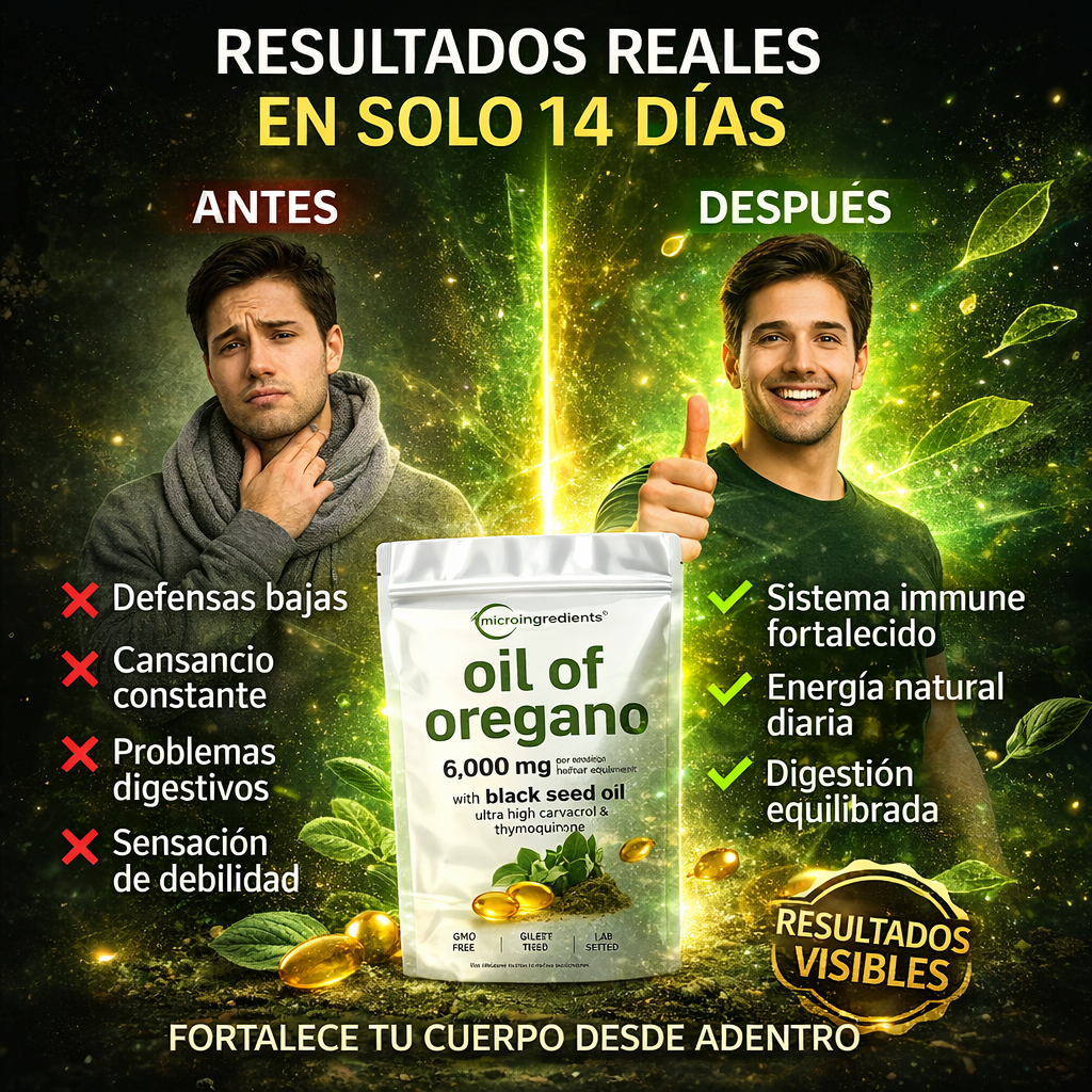 OregaMax™️ – Aceite de Orégano Premium para Inmunidad Fuerte